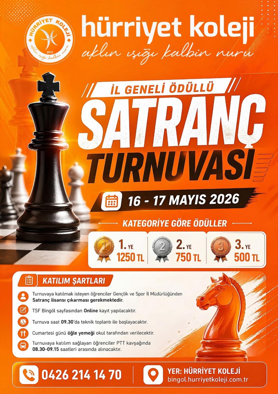 Bingöl Hürriyet Koleji Satranç Turnuvası