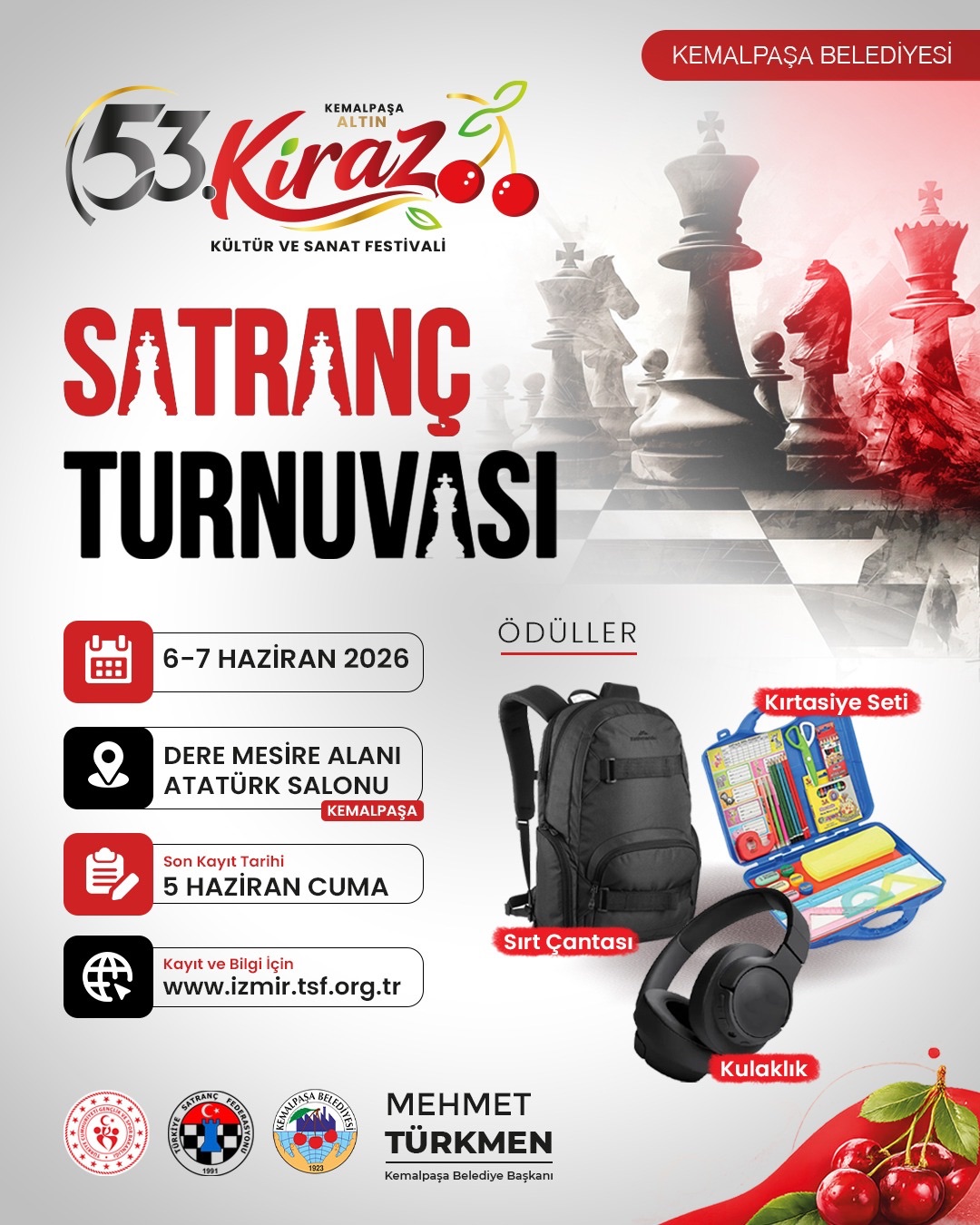 Kemalpaşa Belediyesi 53. Kiraz Festivali Satranç Turnuvası