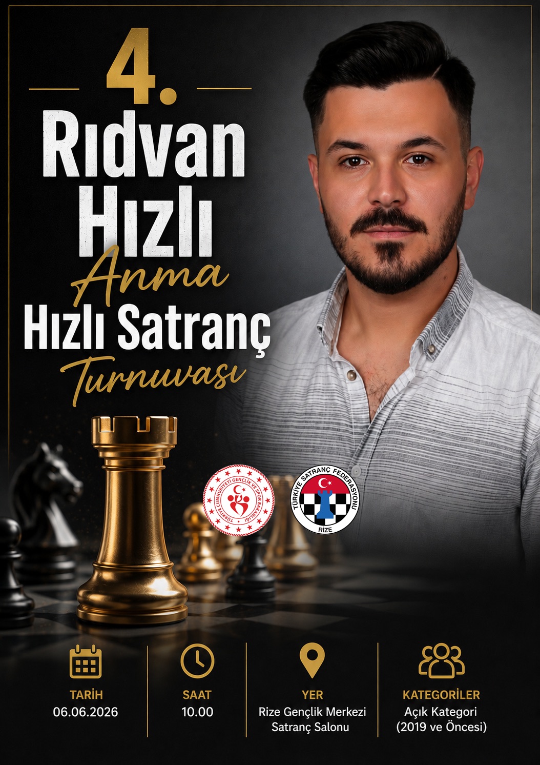 4. Rıdvan Hızlı Anma Hızlı Satranç Turnuvası