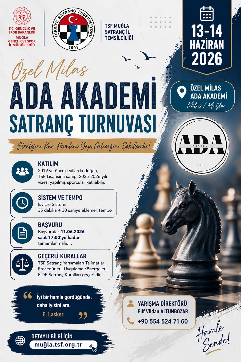 Özel Milas Ada Akademi Satranç Turnuvası