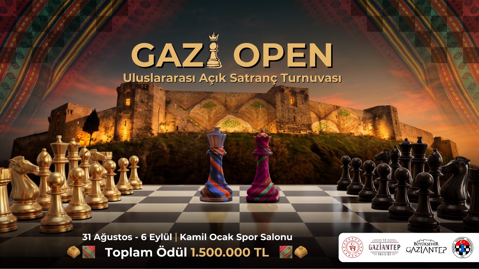 Gaziantep Büyükşehir Belediyesi 1. Gazi Açık Uluslararası Satranç Turnuvası