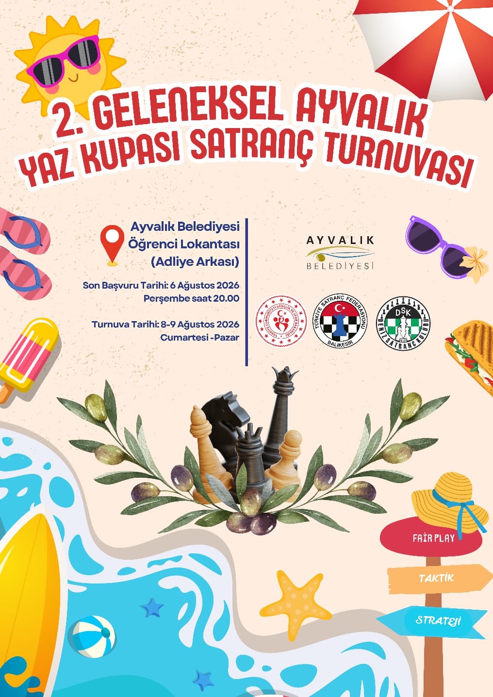 2. Geleneksel Ayvalık Yaz Kupası Satranç Turnuvası