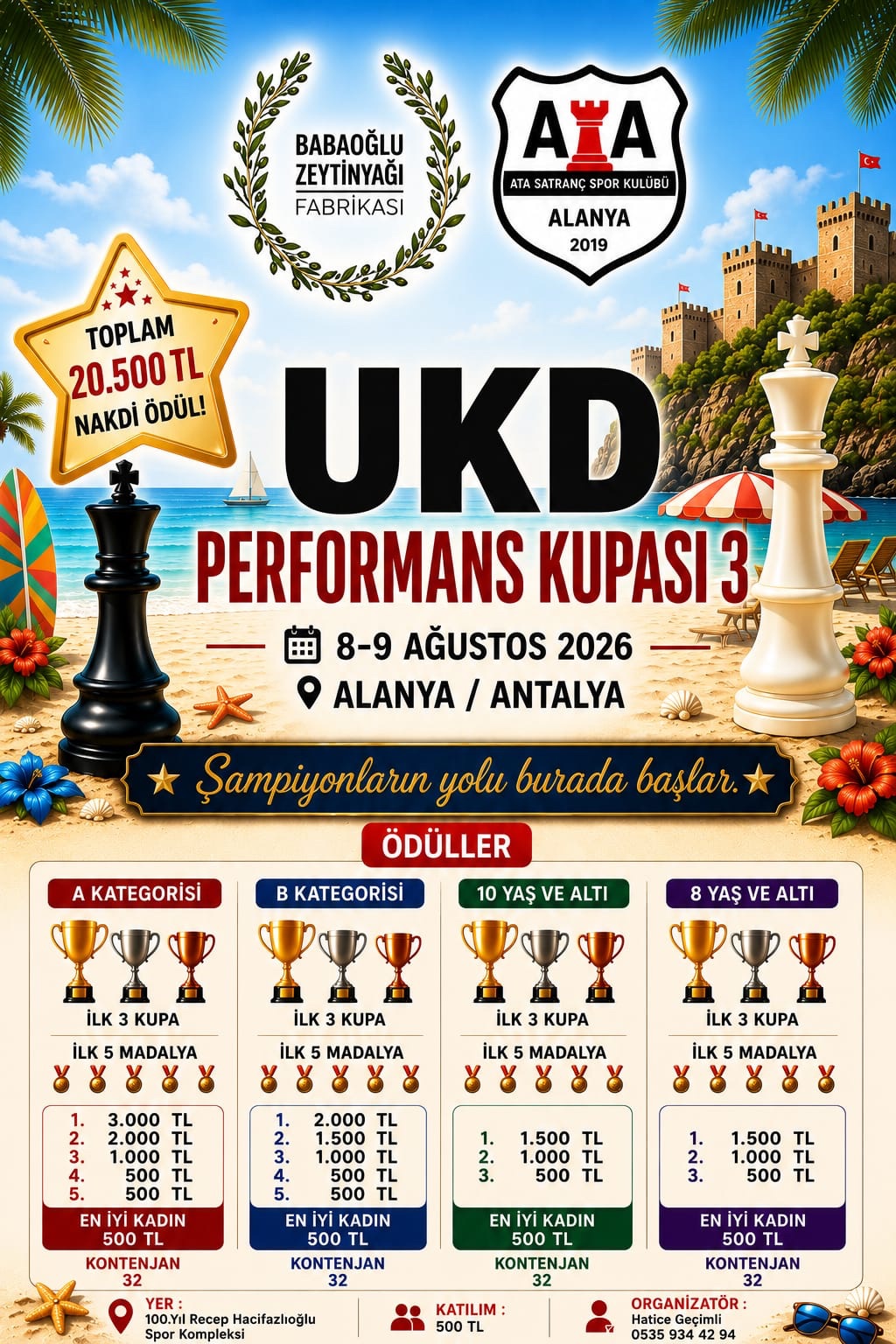 Alanya Babaoğlu Zeytinyağı UKD Satranç Turnuvası