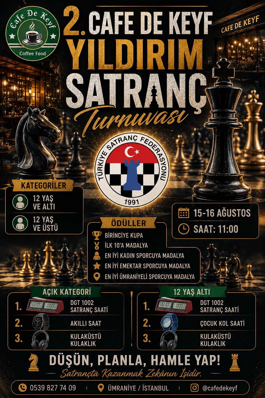 Cafe De Keyf 2. Yıldırım Satranç Turnuvası