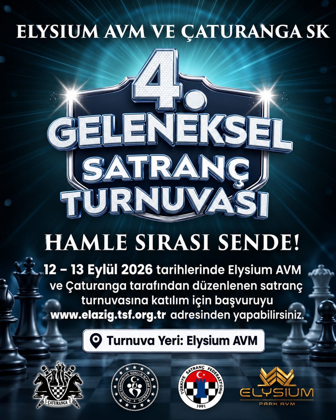 Elazığ Elysium AVM ve Çaturanga Spor Kulübü Satranç Turnuvası