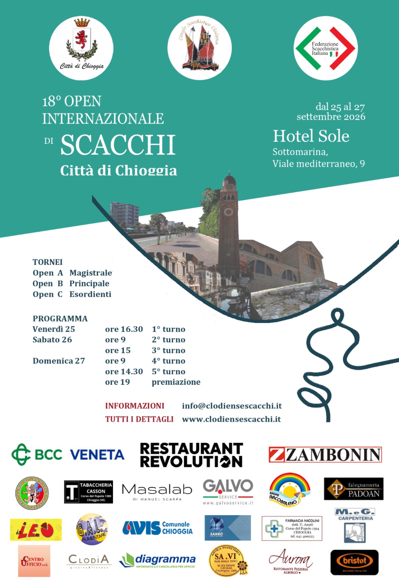 18. Chioggia Şehri Uluslararası Açık Satranç Turnuvası 2026 (XVIII Open Internazionale Città di Chioggia)